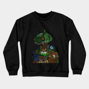 android robot. scifi google killer bot. hand drawn illustration. Crewneck Sweatshirt